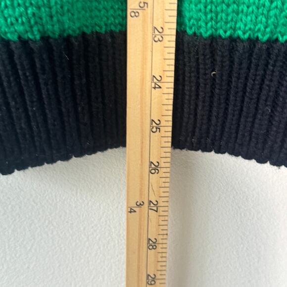 Robinsons Sweater Womens Black Small Ski Print Winter Mock Neck Cabincore Casual - Picture 7 of 9